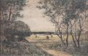 Paysage Aux Meules by Pierre Ernest Prins