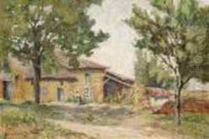 Ferme A Sucy En Brie, Seine Et Loire by Pierre Ernest Prins