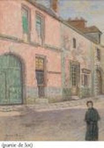 Facades De Maisons Dans Une Rue De Rochefort En Yvelines by Pierre Ernest Prins