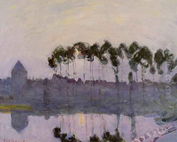 Setting Sun at Moret - view 1