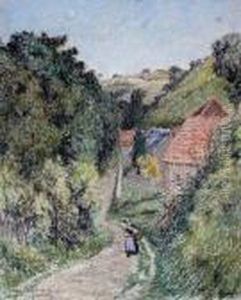 Woman On A Rural Lane