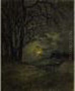 Paysage Au Clair De Lune by Pierre Ernest Prins