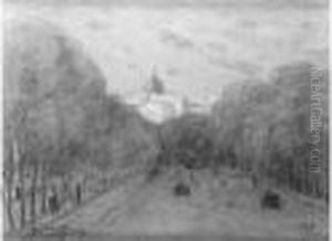 Pastel Signe En Bas A Gauche Et Cachet En Bas A Droite. by Pierre Ernest Prins