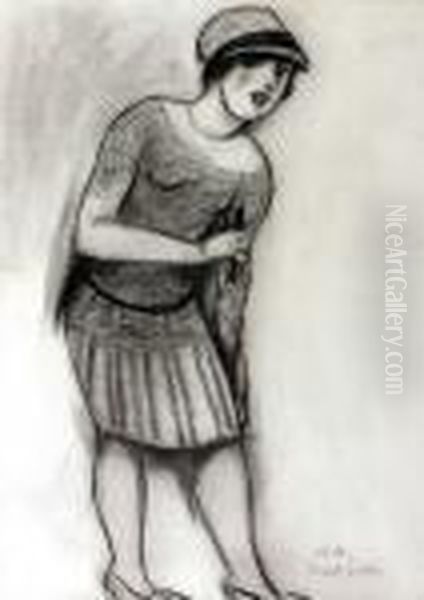 Girl With Parasol - view 1
