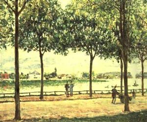Street of Spanish Chestnut Trees by the River, 1878 by Alfred Sisley