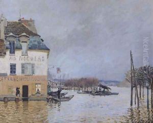The Flood at Port-Marly, 1876 2 by Alfred Sisley