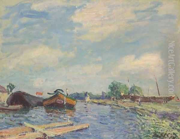 The Canal at Saint-Mammes - view 1