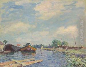 The Canal at Saint-Mammes by Alfred Sisley