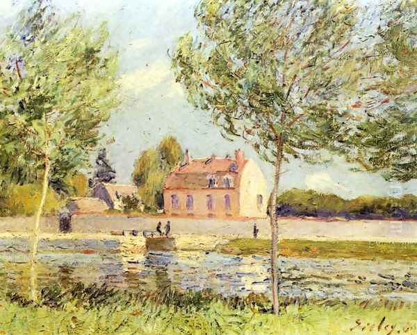 Houses on the bank of Loing - view 1