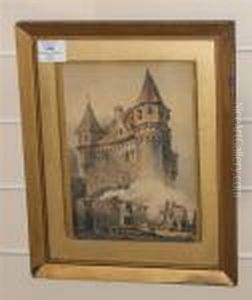 Continental Town Scene by Samuel Prout