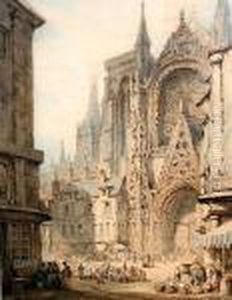 Rouen Cathedral by Samuel Prout