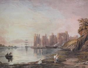 Caernarfon Castle by Samuel Prout