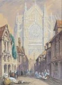 Continental Cathedral Scenes by Samuel Prout