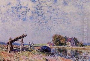 The Loing Canal at Saint-Mammes by Alfred Sisley