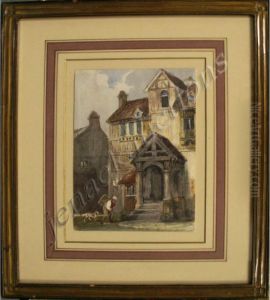 Peddler With Dog by Samuel Prout