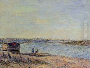 The Hills of Veneux, Seen from Saint-Mammes by Alfred Sisley