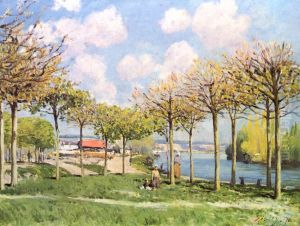 The Seine at Bougival by Alfred Sisley