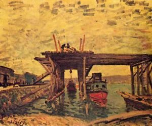 Bridge in Bau by Alfred Sisley