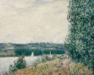 The Seine at Bouille, a Gust of Wind, 1894 by Alfred Sisley