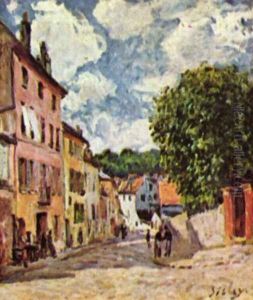 Road in Moret-Sur-Loing by Alfred Sisley