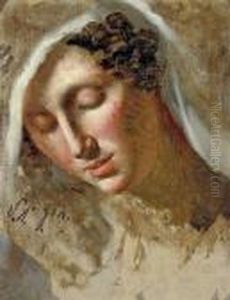 Study Of The Head Of A Young Woman by Pierre-Paul Prud'hon