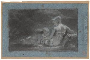 Etude De Femme Avec Un Enfant by Pierre-Paul Prud'hon