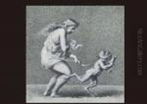 Femme Et Satyre Au Papillon by Pierre-Paul Prud'hon