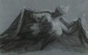 Fliegender Genius, Eine Draperie Haltend. by Pierre-Paul Prud'hon