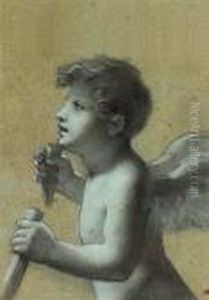 Etude Pour "le Reve Du Bonheur", Amour Tenant Les Rames by Pierre-Paul Prud'hon