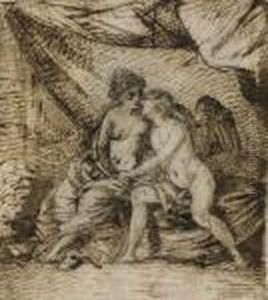 L'amour Et Psyche (recto); Croquis (verso) by Pierre-Paul Prud'hon