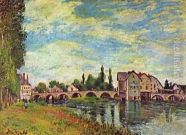 Pont et Moulin de Moret en été - view 1
