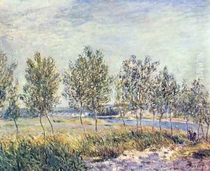 Meadow in By by Alfred Sisley