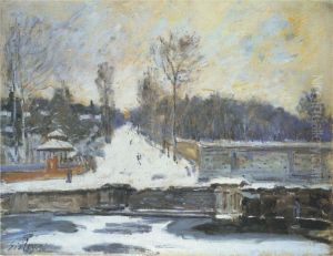 The Watering Place at Marly-Le-Roi by Alfred Sisley