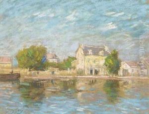 Bord De La Seine À Saint MammÈs by Alfred Sisley