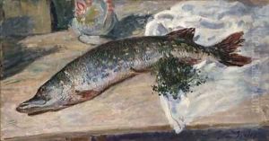 Le brochet by Alfred Sisley