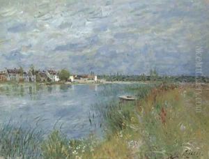 La berge à Saint-Mammes 2 by Alfred Sisley