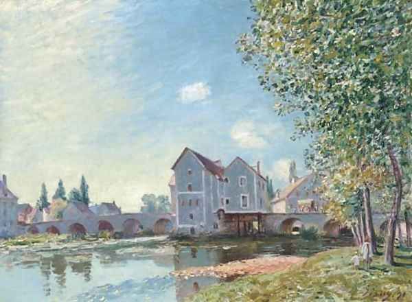 Le pont de Moret, effet du matin - view 1