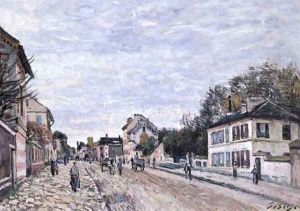 Scène de rue à Marly by Alfred Sisley