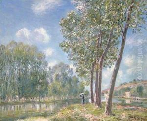 Soleil de printemps - Le Loing by Alfred Sisley