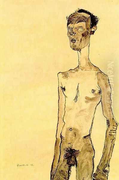 Standing nude man - view 1