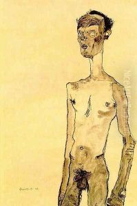 Standing nude man