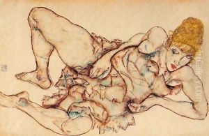 Reclining Woman With Blond Hair