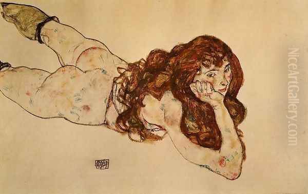 Female Nude Lying On Her Stomach - view 1