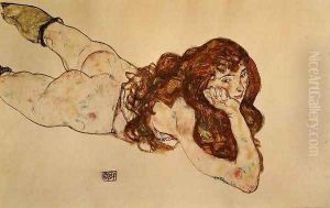 Female Nude Lying On Her Stomach