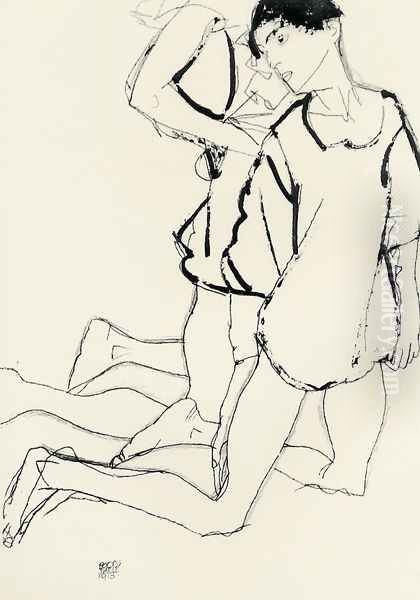 Two Kneeling Figures Aka Parallelogram - view 1