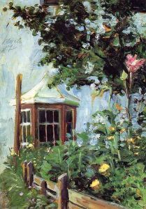 House With A Bay Window In The Garden