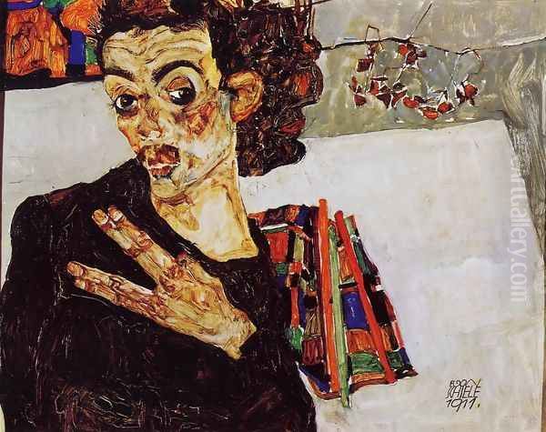 Self Portrait With Black Vase And Spread Fingers - view 1