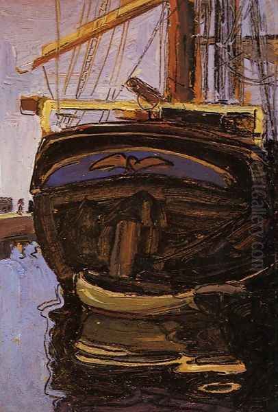 Sailing Ship With Dinghy - view 1