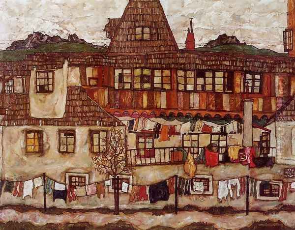 House With Drying Laundry - view 1