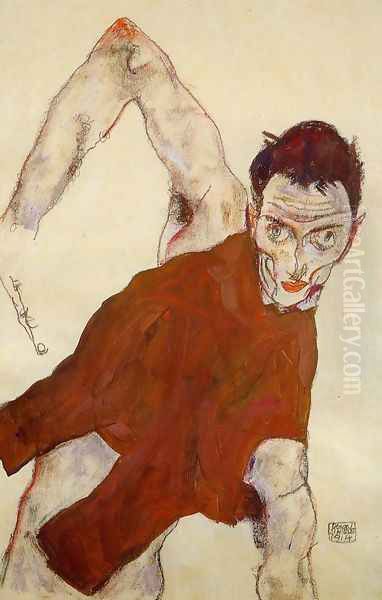 Self Portrait In Jerkin With Right Elbow Raised - view 1